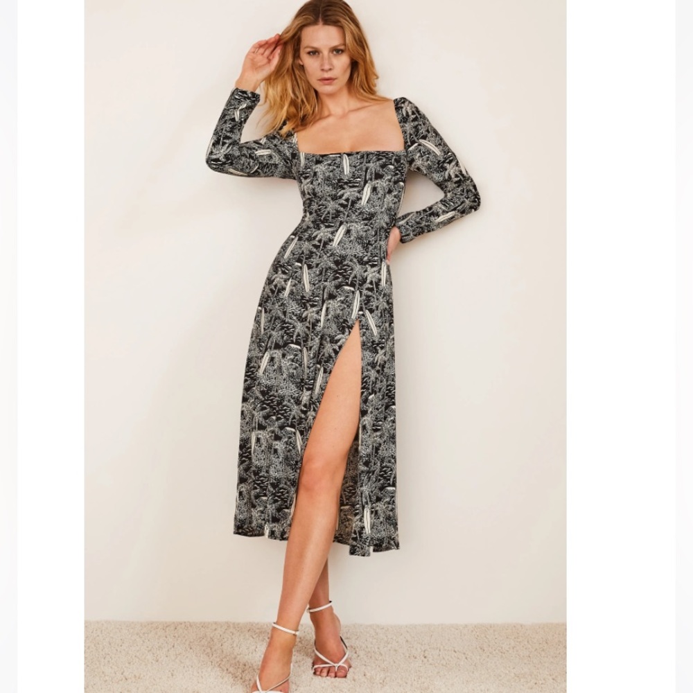Reformation Sigmund Long Sleeve Midi Dress